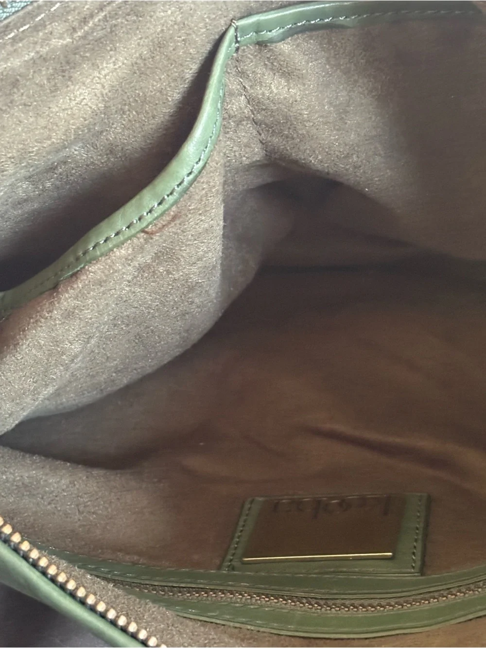 Kooba Green Leather Studded Hobo Shoulder Bag Y2K NWOT Boho Luxe